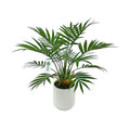 Artificial Palm Tree Plant, Potted Artificial Plant for Home Office Decoration, 12" Tall, Ships in White Ceramic Planter - size: 1ft