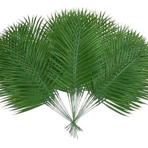 40 Pcs Artificial Palm Leaves, 20.4" Outdoor Faux Palm Fronds Fake Tropical Palm Leaves for Palm Sunday Flower Arrangement Wedding Birthday Party Home Spring Summer Decor - size: 40 Pcs