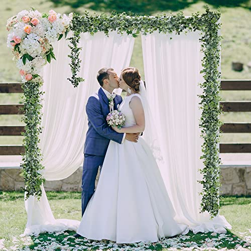 Sggvecsy Artificial Eucalyptus Garland 4 Pack Fake Eucalyptus Greenery Garland Faux Hanging Plants Artificial Vines, 5.6 Feet/Strand for Wedding Backdrop Arch Wall Table Party Outdoor Festival Decor - size: 4 Pack