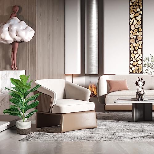 30" Little Artificial Fiddle Leaf Fig Tree/Faux Ficus Lyrata for Home Office Decoration