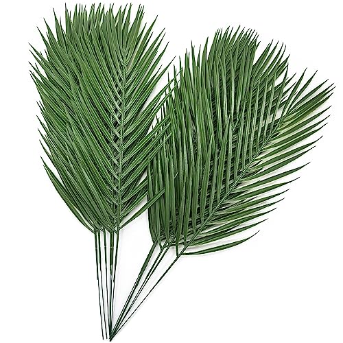 Artificial Tropical Palm Leaves Stems 12 Pcs, Fake Monstera Plants Areca Leaf Plants Faux Greenery Bushes Realistic Farmhouse Plant for Home Kitchen Garden Bathroom Decor Outdoor Indoor Decoration - color: Palm Leaves Stem -12 Pcs
