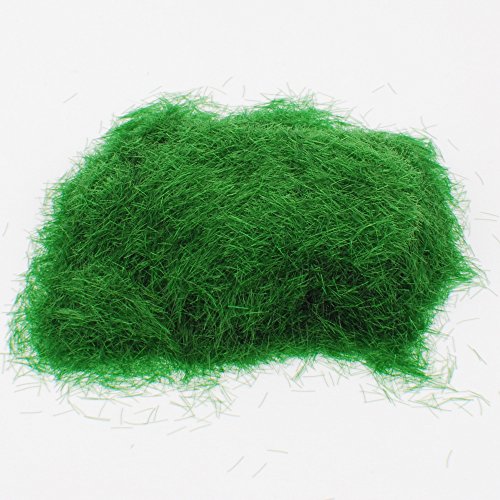 NWFashion 90G Dress Tree Flower Static Grass Dressing Scatter Flock Miniature Model Trees for Fairy Garden (01 Deep Green)