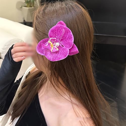 GSHLLO 30 Pcs Artificial Orchid Flower Heads Faux Orchid Petals Fake Phalaenopsis Orchids Artificial Butterfly Flowers Craft Fabric Flowers for Wedding Bouquet Multi