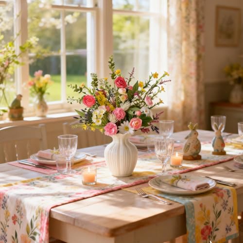 idyllic 17 Inch 6 Pcs Spring Butterfly-Colored Artificial Flower Branches, Decor for Vase Window Sill Table Centerpiece Mantel Living Room Office Spring Home Decor - size: 20 Inch