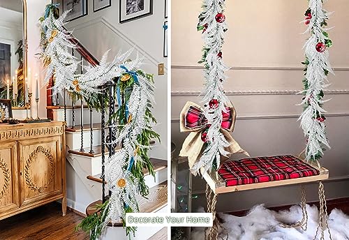RECUTMS 2pcs Artificial Fall Garland Faux Hanging Boston 6FT Fern Garlands Fake Greenery Ferns Plants for Halloween Thanksgiving Wedding Indoor Outdoor Party Wall Door Frame Fireplace Decor(White) - color: White-fern2pcs