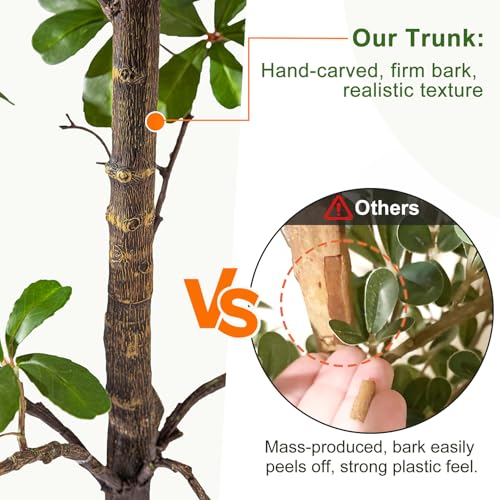 Bailikang 7FT Artificial Black Olive Tree Artificial Olive Plants, Tall Faux Olive Tree Faux Silk Plant Fake Plant Ultra-Realistic Silk Leaves & Natural Trunk Indoor Outdoor Use - color: Green Olive Tree, size: 7ft