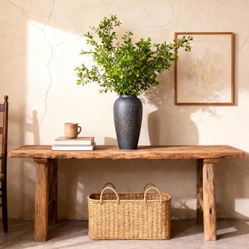 Rustic Ceramic Vase – 13.8" Large Black Ceramic Vase for Home Decor, Modern Terracotta Floor Vase for Living Room, Entryway, Kitchen, Black Vases for Centerpieces, Housewarming Gifts - color: Black and Brown, size: 13.8in