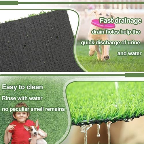 Artificial Grass for Dogs Pee Tray Fake Grass Mat for Professional Puppy Potty Trainer Replacement Dog Grass Pad for Indoor and Outdoor (25.5x19.5 Inch(Pack of 2)) - size: 25.5x19.5 Inch(Pack of 2)