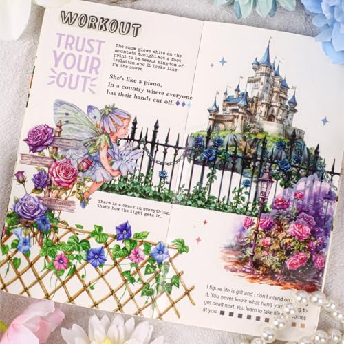 Fencing Border PET Tape Set – 6 Rolls Transparent Water-Resistant Garden Fence Designs, Mini Clip for Scrapbooking Journaling Planner Collage DIY, 1.97in x 78.7in Each - color: Ringwall