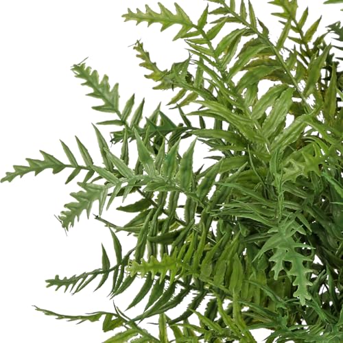 Hollyone 8pcs Fake Fern Stems Bush for Outdoors Indoors 19.6" Boston Ferns Artificial Plants Greenery Stems Faux Shrubs Plant for Garden Farmhouse Front Porch Table Window Box Home Decorations - color: Style #1