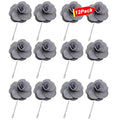 Rhungift Men's Camellia Flower Lapel Pin Handmade Rose Boutonniere Stick Brooch for Suits Wedding Party Groom Multicolor Men Women - color: Grey