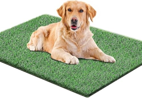 Artificial Grass for Dogs Pee Tray Fake Grass Mat for Professional Puppy Potty Trainer Replacement Dog Grass Pad for Indoor and Outdoor 39.3 x 31.4 Inch (Pack of 1) - size: 39.3 x 31.4 Inch (Pack of 1)