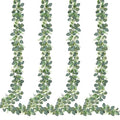 Sggvecsy 4 Pack Artificial Eucalyptus Garland Eucalyptus Leaves Vines Greenery Garland Faux Silver Dollar Eucalyptus Leaves for Table Party Wedding Indoor Outdoor Home Mantle Wall Decor - size: 4PCS