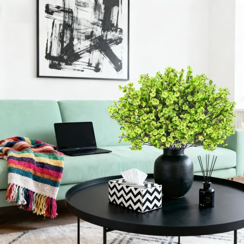 Uieke 15 Pcs Babys Breath Artificial Flowers Bulk Silk Green Faux Flowers Real Touch Gypsophila Bouquet for Home Garden Spring Summer Wedding Decor - color: Green, size: 15PCS