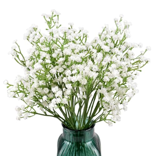 Baby’s Breath Flowers Bulk – White Real Touch Gypsophila Bouquets Faux Baby Breath for Wedding Decor, Centerpieces, DIY Floral Arrangement, Party and Home Decorations (50Pcs) - color: 50pcs