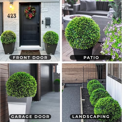 365 Curb Appeal 23" XL Topiary Balls (Cedar (Cypress), 1 Topiary Ball (2 Halves)) - color: Cedar (Cypress), size: 1 topiary ball (2 halves)