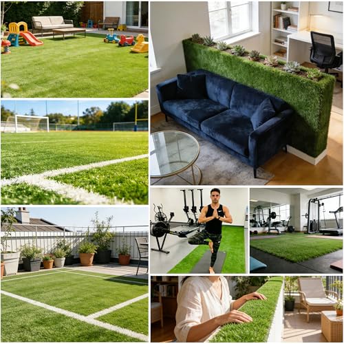 Artificial Grass Rug 39.37x31.49 in Indoor Outdoor, 0.35inch Pile Height,Fake Realistic Pet Grass Rug Synthetic Lawn Carpet,Astroturf Faux Indoor Landscape for Patio, Garden, Yard, Balcony - size: 39.37X31.49IN