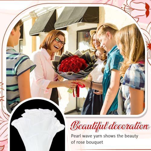 Thiccywoov 36 Pcs Glitter Roses Bouquet Graduation Artificial Rose DIY Flower Bouquet Kit Flower Wrapping Paper 3D Butterflies Crowns for Mom Mother Teacher Birthday (Red) - color: Red