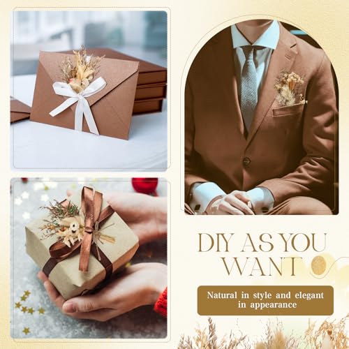 Layhit 12 Pcs Boho Dried Flower Bouquet Mini Wedding Handmade Dry Flowers Decor for Vase Crafts DIY Photo Boutonniere for Men Floral Plant for Bridesmaid Gift Birthday Decor(Rustic) - style: Rustic