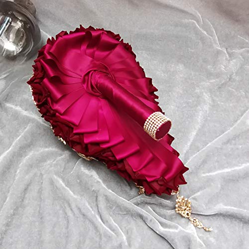 YIFUwedding Bride Water Drop Wine red Bouquet Navy Blue Wedding Luxury Jewelry Proposal Bridesmaid Groom Corsage Wrist Flower Decoration (Burgundy Bouquet) - color: Burgundy Jewelry Drop Bouquet