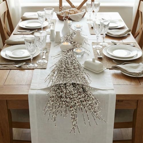 5 Pieces 29.5" Long of Artificial Flowers Fake Flowers, Artificial Flowers for Wedding Home Office Party Hotel Indoor or Yard Decoration(5, White)