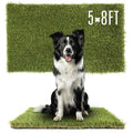 1.38" Artificial Grass Turf 5 x 8 FT, Indoor Outdoor Garden Lawn Landscape Patio Turf Grass Rug, Dog Grass Turf Pads Mat, Thick Fake Faux Turf, Dog Pets Grass Mats for Puppy Training - size: 5x8FT