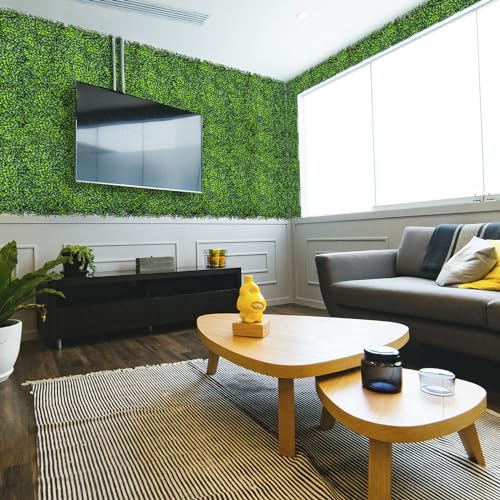 Artificial Ivy Privacy Fence Screen: 80"x 120" (67 SQFT) UV-Anti Faux Boxwood Roll Grass Wall Panels for Patio Balcony Privacy, Garden, Backyard Greenery Wall Backdrop Decor - size: 80"x120" (67 SQFT)