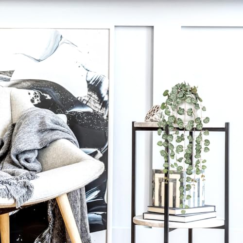 Briful Artificial Plants Indoor Fake Hanging Plants with Bubble Pot Faux Potted Greenery Silk Draping Small Plants for Home Office Shelf Bathroom Decor(Purple, 1 Pack) - color: Bubble Pot#4