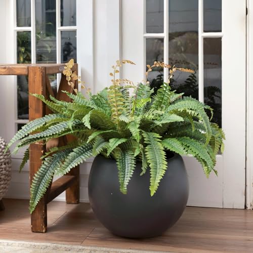 CQURE 108 Branches Fake Ferns Artificial Plants Large, 50" Set of 2 Artificial Boston Ferns Faux Hanging Fake Plants for Outdoors Planter Home Garden Decor - size: 50'' 108 leaves-B--2pcs
