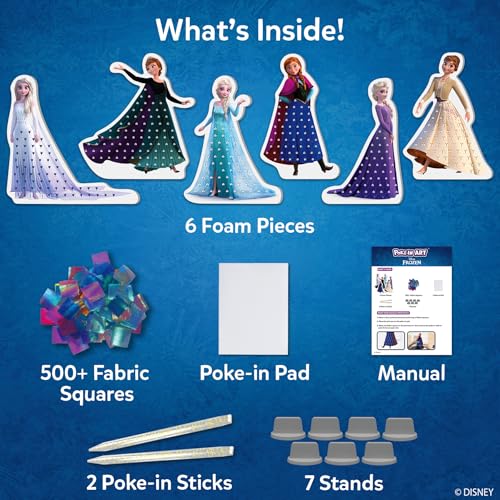 Skillmatics Poke-in Art – Disney Frozen, Mess-Free Fun for Kids, DIY Wood Craft Kits, Creative Activity, Gifts for Girls Ages 4, 5, 6, 7, 8, 9, Includes Elsa & Anna - style: 6. Disney Frozen