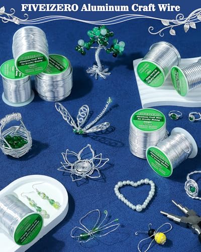 FIVEIZERO 20 Gauge Aluminum Craft Wire 328ft,Armature Wire for Sculpting, Bendable Metal Wire for Jewelry Making, Wire Wrapping, Floral Sculptures,Clay & Christmas Ornaments Crafting(Sliver) - size: 20 Gauge