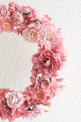 Floroom Mini Artificial Flower Heads Dusty Rose Fake Peony Daisy Rose Multicolor Small Faux Silk Flower Heads for Cake Craft Garland Wedding Party Graduation Cap DIY Home Decoration, 0.8"-3.6" - color: Antique Dusty Rose