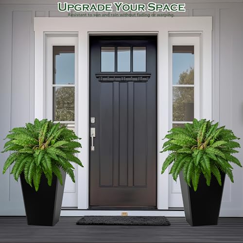 40 in Artificial Boston Ferns Bush, Set of 2 Large Faux Ferns Plants, 53 Branches Fake Ferns for Home Living Room Decor, Indoor and Outdoor - size: 2 PCS-40"