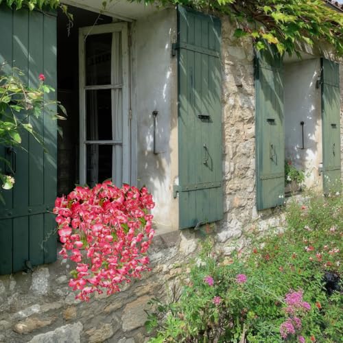 2 Pcs Fake Hibiscus Flowers Artificial Hanging Flowers Plants for Outdoors Realistic UV Resistant Spring Summer Decor Pink Silk Faux Flowers Trailing Vines for Front Door Porch Outside - color: Pink