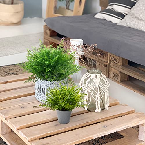 Artificial Shrubs, Persian Fern Leaves Plastic Plants Greenery Grass Simulation Fake Bushes Outdoor Indoor Home Garden Verandah Parterre Table Centerpieces Arrangements Decoration 4 pcs - color: Fern Leaves / 4pcs