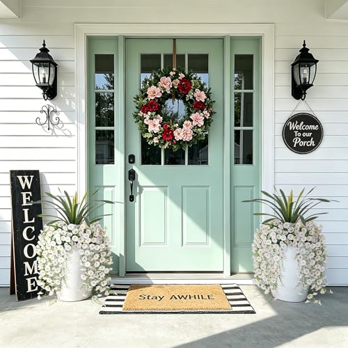 8 Bundles Fake Artificial Morning Glory Flowers for Outdoors+Ochid Faux Greenery Plants UV Resistant Weatherproof for Indoor Outdoor Garden Patio Window Box Home Decor - color: White
