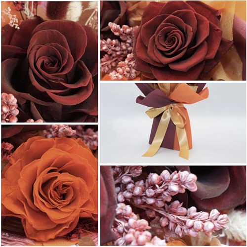 Forever Flower Gifts for Her: Romantic Flowers for Graduation-Daughter Girlfriend Wife Mom Grandma-Preserved Rose Bouquets-Flowers for Delivery Prime on Birthday Anniversary Valentines (Ancora Red) - color: Ancora Red