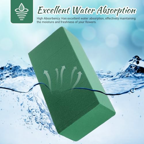 Tofficu Floral Foam Blocks 12 Pcs 8.85X4.09X2.59 Inch Absorbent Flower Mud for Wet and Dry Floral Arrangements Florist Supplies for Weddings Home and Party