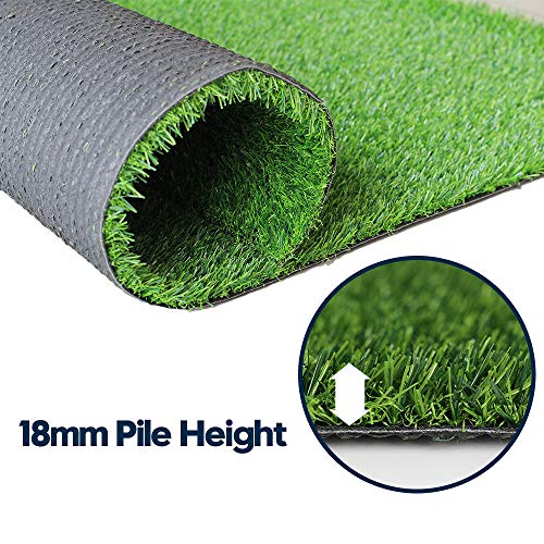 Artificial Grass Turf Lawn-1 x 23 Feet, 0.7" Indoor Outdoor Garden Lawn Landscape Synthetic Grass Mat Fake Grass Rug - size: 1 x 23 Feet