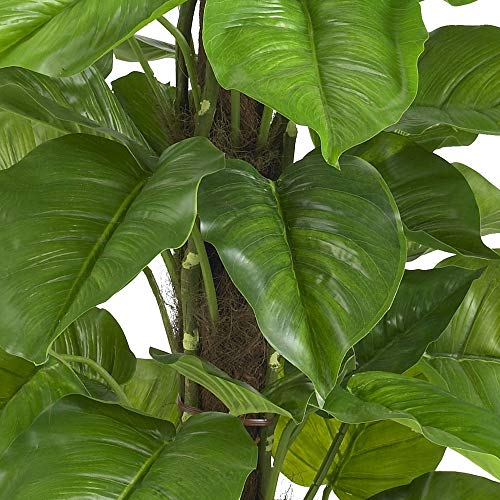 Nearly Natural 6583 Large Leaf Philodendron Decorative Silk Plant, 52-Inch, Green - size: 52 in.