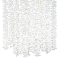GPARK 10 Pack 6.5 Feet / 78 inch Wisteria Artificial Fake Hanging Flowers Silk Vine Ratta Plants Leaf Garland for Home Wedding Party Garden Outdoor Greenery Wall Decoration White