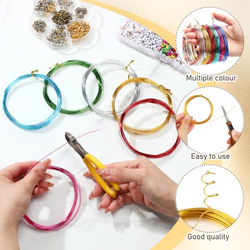 Ferraycle 25 Rolls 410 Feet Colored Aluminum Craft Wires, 12 Colors 20 Gauge/ 0.8 mm Flexible Metal Artistic Floral Beading Wire for Jewelry DIY Craft Wreath Making - color: 12 Colors, size: 410 Feet