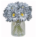 TOPIA Artificial African Daisies Flowers African Daisy Silk Flowers Artificial Gerbera Daisies Pack of 10 (Grey) - color: Grey, size: 10pcs