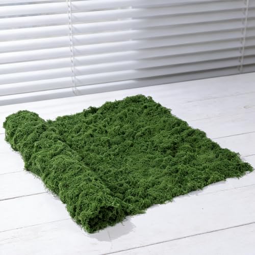 Artificial Moss Mat, 39" x 78" Large Fake Moss Sheet for Crafts & Planters, Realistic Green Moss Roll Capable of Creating Seamless Moss Walls, Table Runners, Fairy Gardens & Wedding Decor - size: 39" x 78"