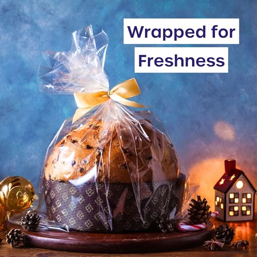 volila Clear Cellophane Wrap Roll (35 in x 50 ft) - 3 Mil Thick Cellophane Wrap for Gift Basket, Treats, Flower Wrapping, Clear Wrapping Paper (35" folds into 17.5") - color: Clear 35 in x 50 ft