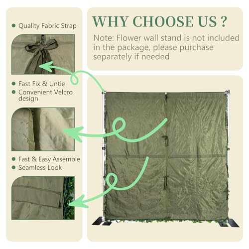 Large Size 8×8 Ft 3D Artificial Flower Wall Panels, Quick Assembly Storage White Floral Greenery Fake Backdrop Fence Screen for Wedding Baby Show Birthday Party Indoor Outdoor Garden Home Decor - color: White, size: 8×8 Ft