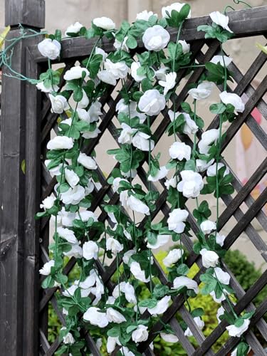 250cm Artificial Peony Flowers Fake Plant DIY Wedding Home Room Decoration (White) - color: White