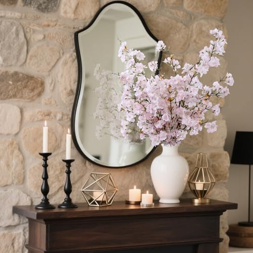 4pcs Silk Cherry Blossom Branches Artificial Flowers for Spring Tall Vase Decoration,40" Long Stem Fake Sakura Flowers for Home Wedding Party Bedroom Table Centerpiece Arrangement Decor(Pink) - color: Pink