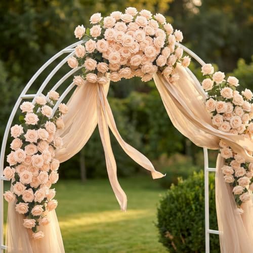 Champagne Roses Artificial Giant Flowers,50PCS 4 Inch Large Fake Roses Bulk - color: Champagne