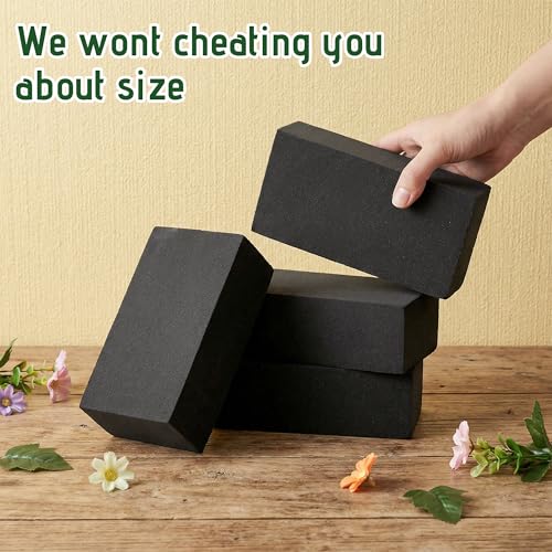 Max Shape Black Floral Foam Blocks for Artificial & Dried Flowers, Reusable Floral Foam Blocks, Water Resistant Flower Foam Blocks, Dry Floral Foams for Artificial Flowers (6, 5.51x3.15x1.77) - color: 6 Pack, size: 5.5x3.1x1.8"